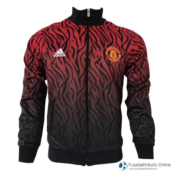 Manchester United Sweatjacken 2017-18 Rote Schwarz Fussballtrikots Günstig